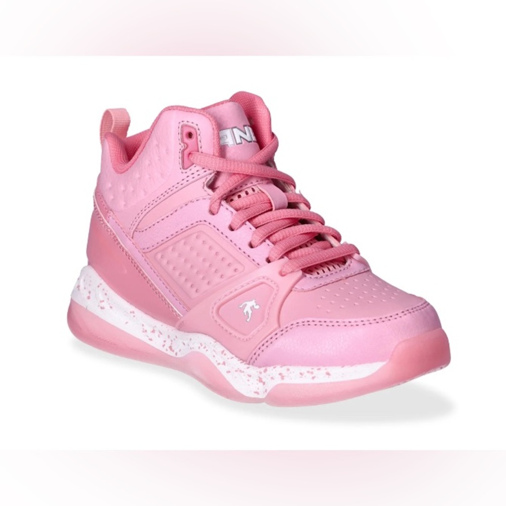 AND1 big girls high top basketball pink sneakers; size: 5